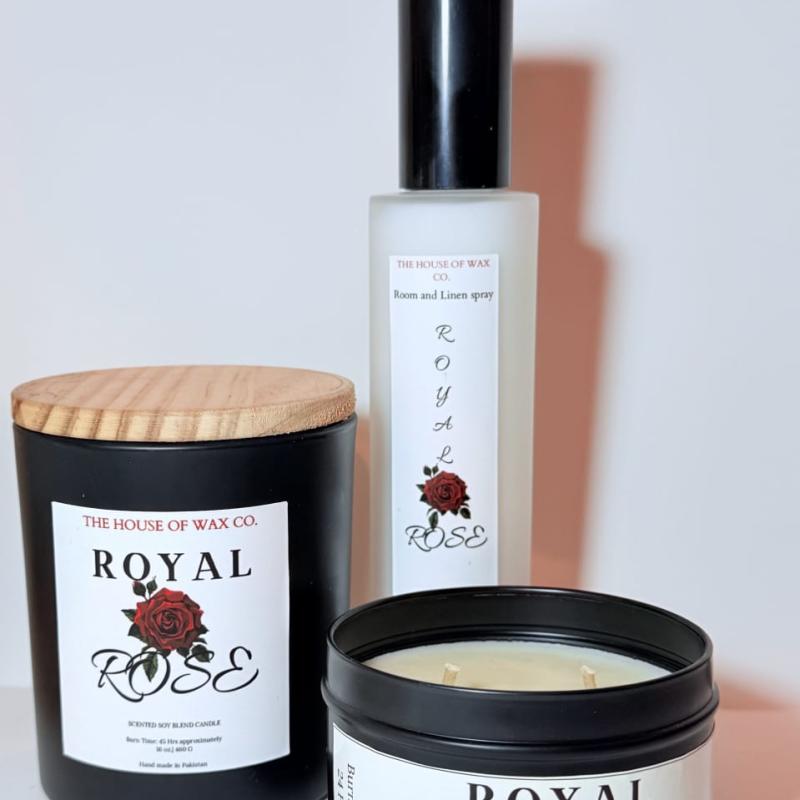 Royal Rose Scented Candle Jar